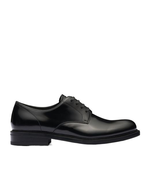Prada Black Lace-Up Derby Shoes for men