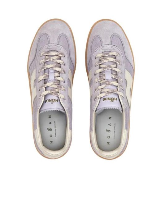Hogan Gray Cool Logo-Patch Sneakers