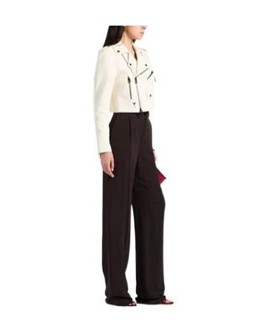 Saint Laurent Black High-Waisted Wide Leg Casual Tailored Trousers