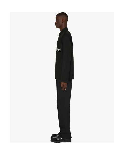 Givenchy Black Archetype Zipped Shirt for men