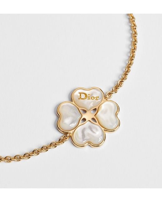 Dior Metallic Sparkling Clover Bracelet