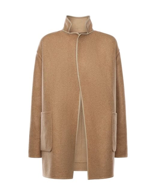 Loro Piana Natural Long-Sleeved Short Coat