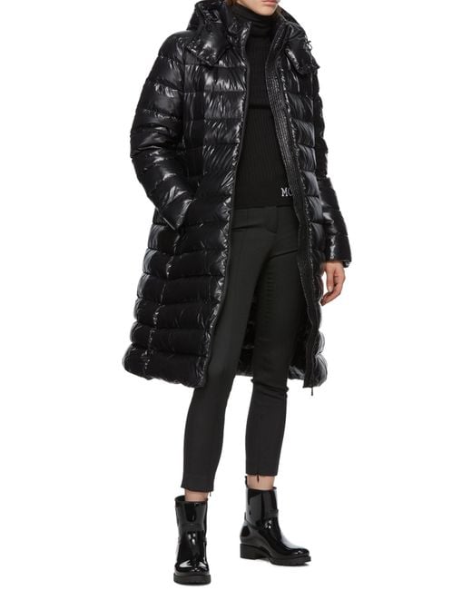 Moncler Black Moka Hooded Padded Coat