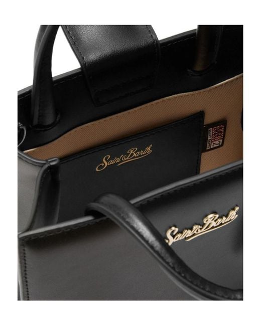 Mc2 Saint Barth Black Mini Handle Tote Bag