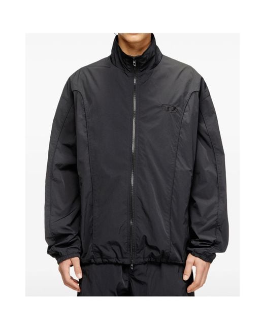 DIESEL Blue J-Five-Wrd-Akad Crinkled Jacket for men