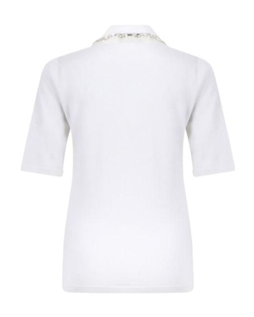 Fabiana Filippi White Short-Sleeved Knitwear