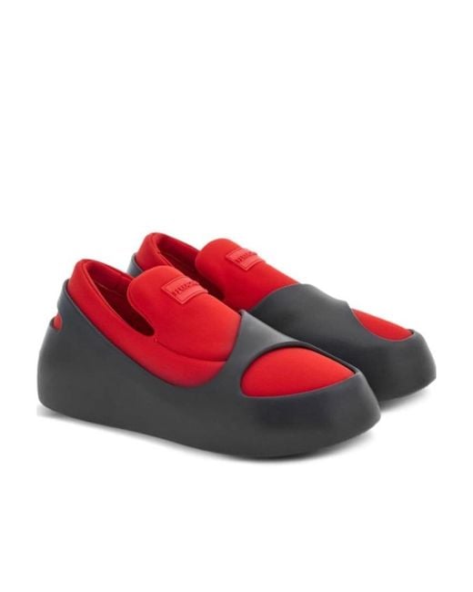 Ferragamo Red Round-Head Casual Shoes for men