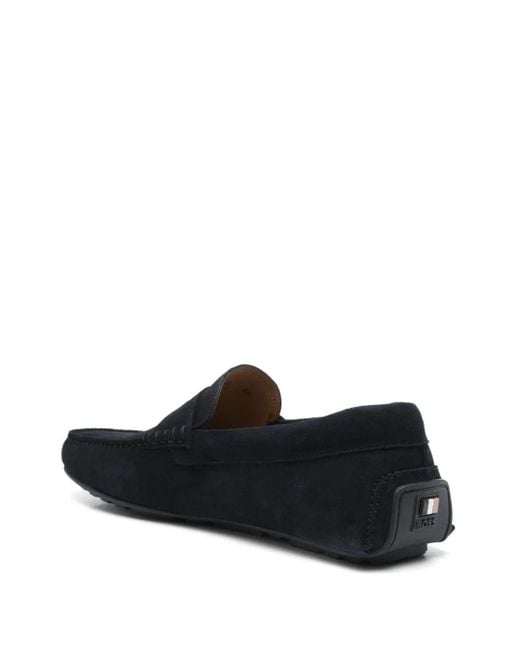 Boss Black Suede Loafers for men