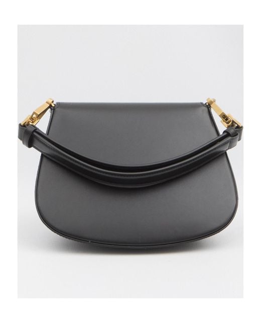 Saint Laurent Gray Voltaire Foldover Top Mini Shoudler Bag