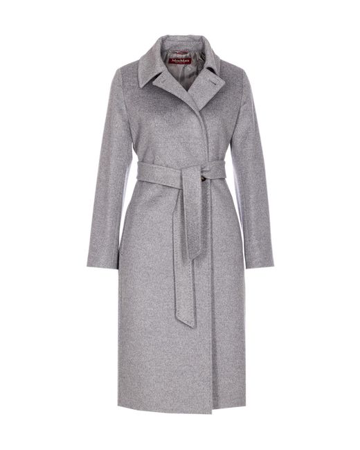 Max Mara Gray Studio Bcollag Belted Coat