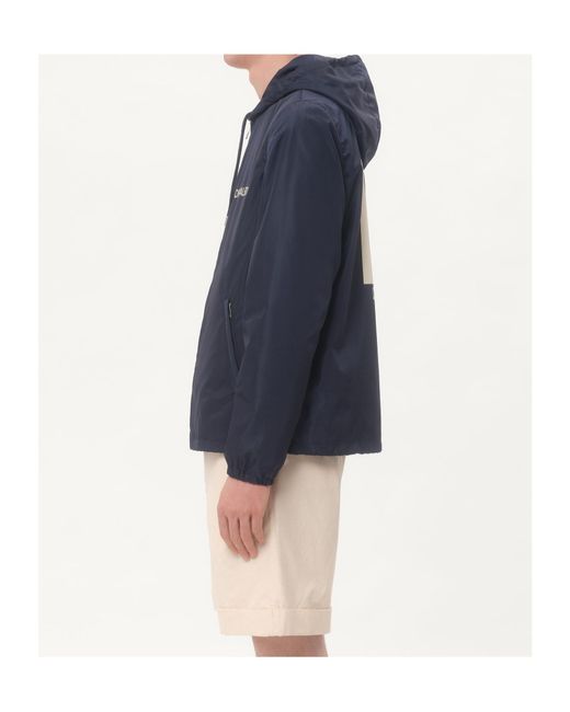 Valentino Blue Chez Printed Hooded Jacket for men