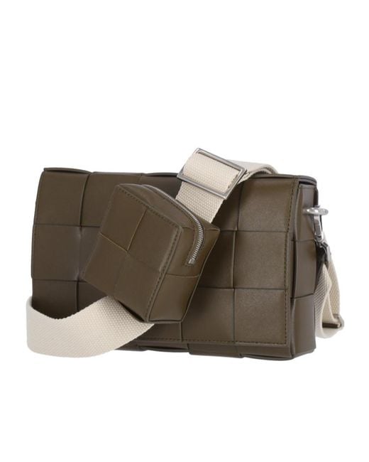Bottega Veneta Brown Medium Cassette Flip Shoulder Bag for men