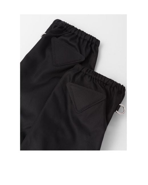 Prada Black Triangle-Patch Slip-On Gloves for men