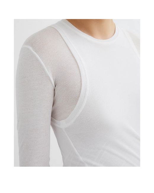 Jil Sander White Layered Crewneck T-Shirt