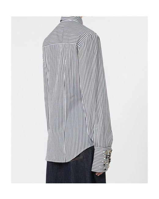 Sportmax Gray Racconto Striped Shirt