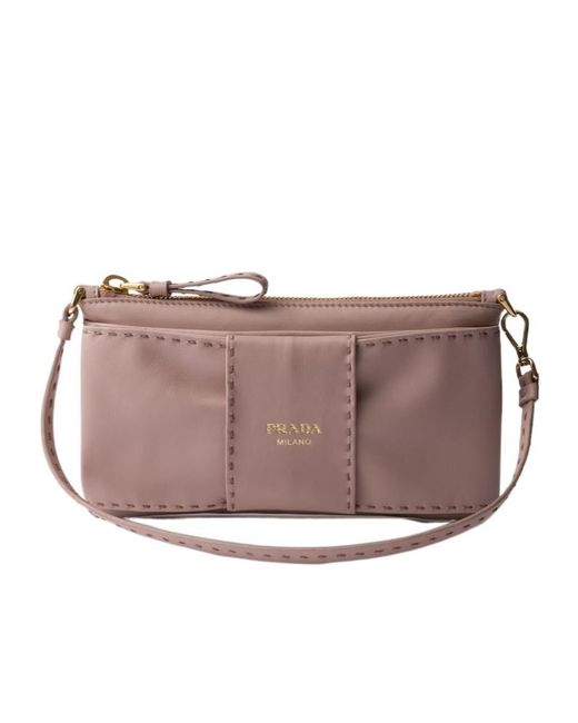 Prada Gray Zip-Up Pouch