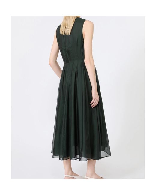 Max Mara Black Silk-Blend Organza Fit-And-Flare Maxi Dress