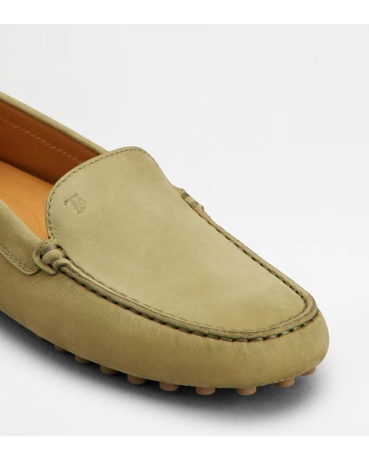 Tod's Green Round-Toe Loafers