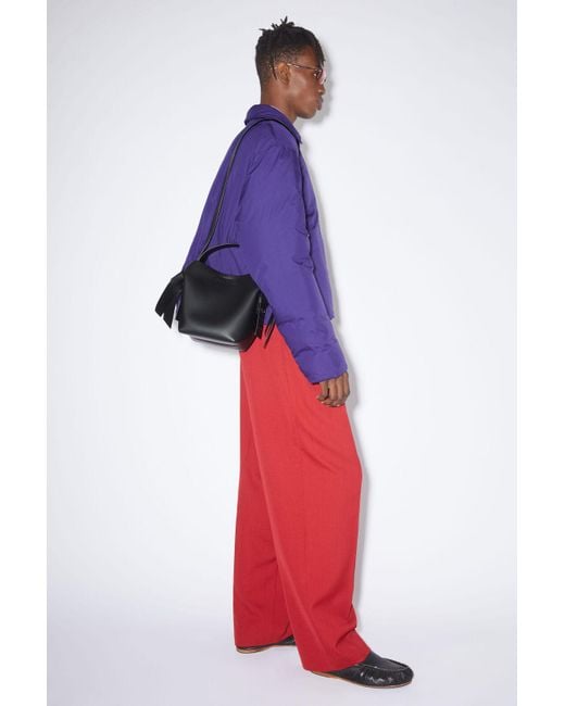 Acne Black Musubi Logo Embossed Mini Top Handle Bag