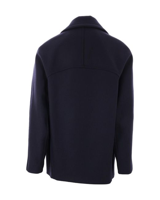 Dries Van Noten Blue Long-Sleeved Coat for men