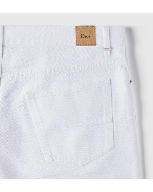 Dior White Bootcut Jeans for men