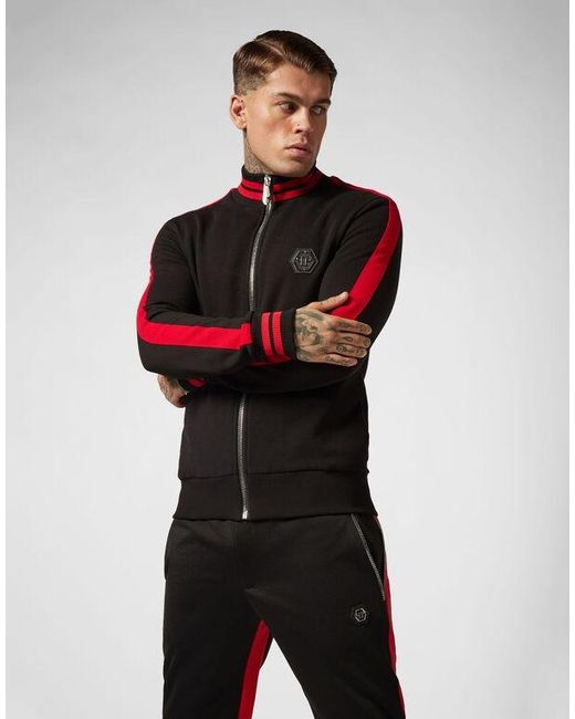 Philipp Plein Black Logo Casual Jacket for men