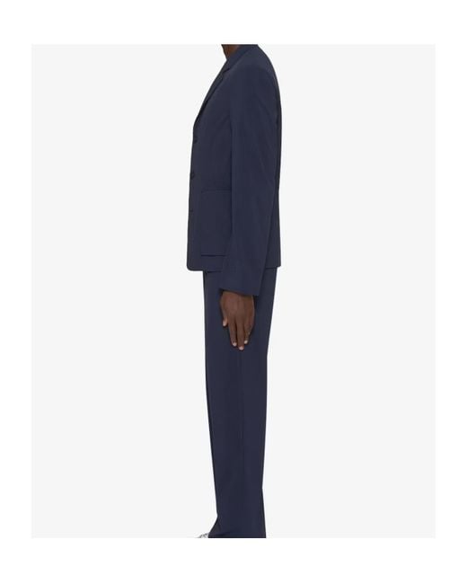 Givenchy Blue Button-Up Travel Jacket for men