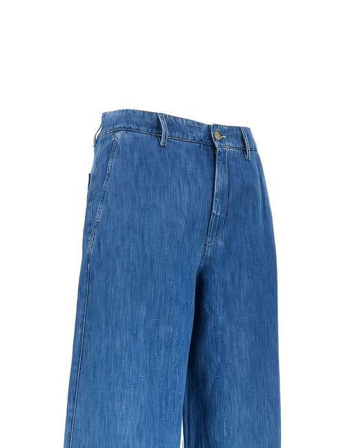 Max Mara Blue 'S Astice Wide Leg Jeans