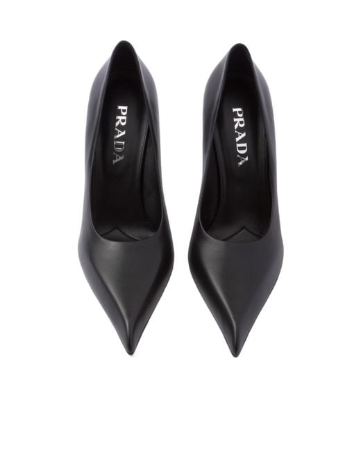 Prada Black Pointed-Toe Slip-On Pumps