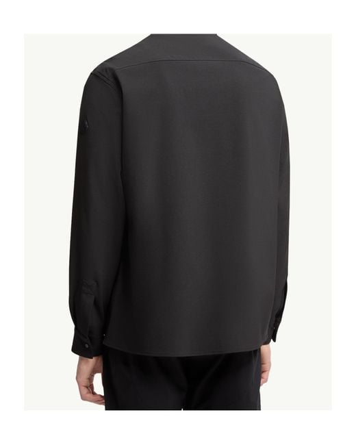 Moncler Black Long Sleeved Button-Up Shirt for men