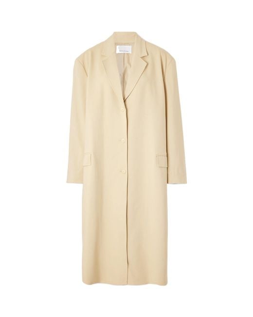 Frankie Shop Natural Tribeca Oversized Woven Coat