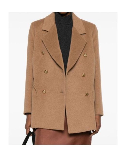 Blazé Milano Brown Double-Breasted Blazer