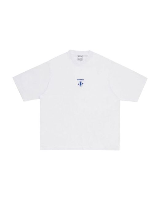 Marcelo Burlon White Logo-Embroidered Cotton T-Shirt for men