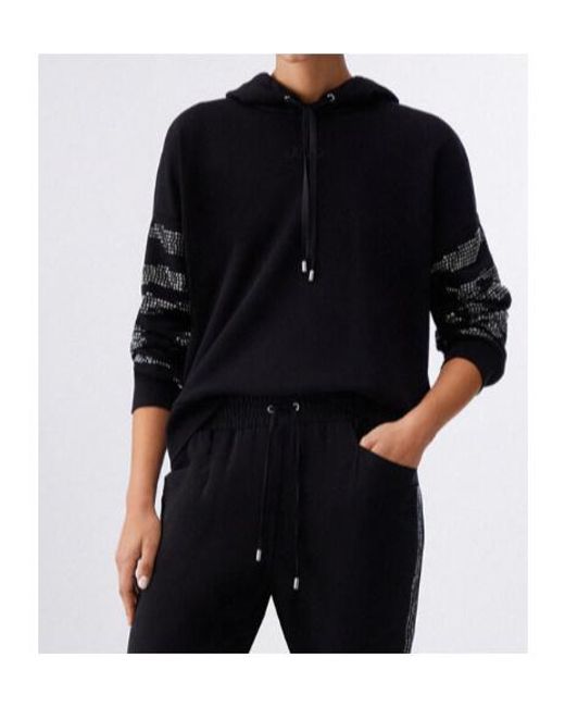 Liu Jo Black Long-Sleeve Drawstring Hoodie