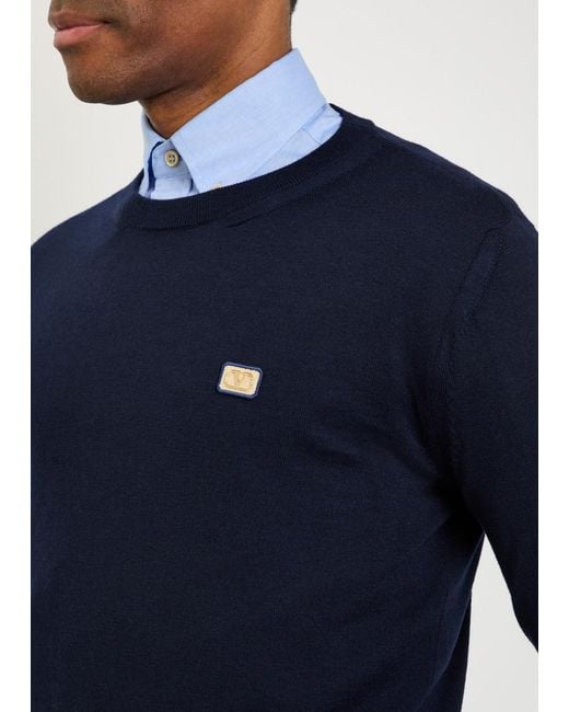 Valentino Blue Wool Jumper for men
