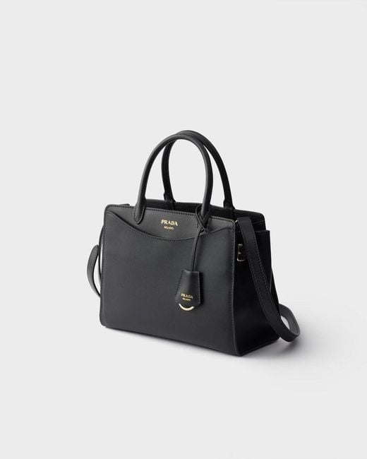 Prada Black Prelude Medium Leather Handbag