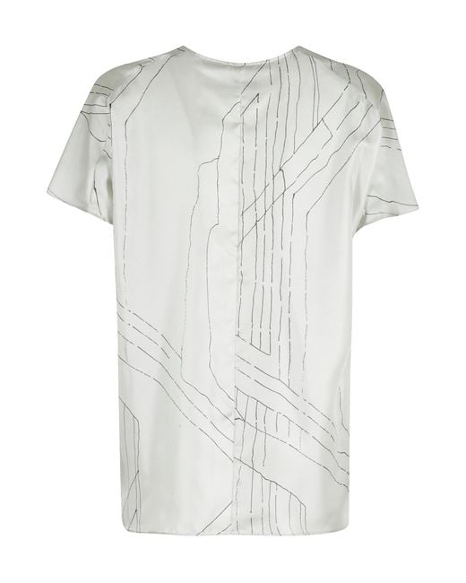 Alysi White V-Neck T-Shirt