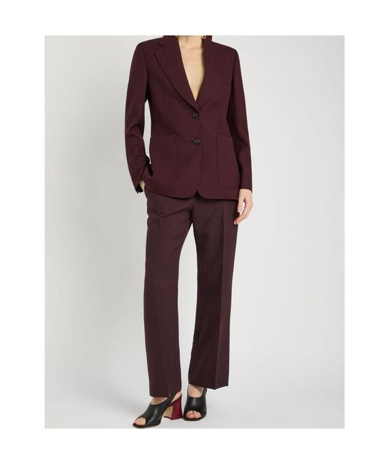 Chloé Purple Single Breased Wool Blazer
