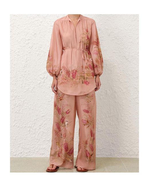 Zimmermann Pink Cascadian Relaxed Pants