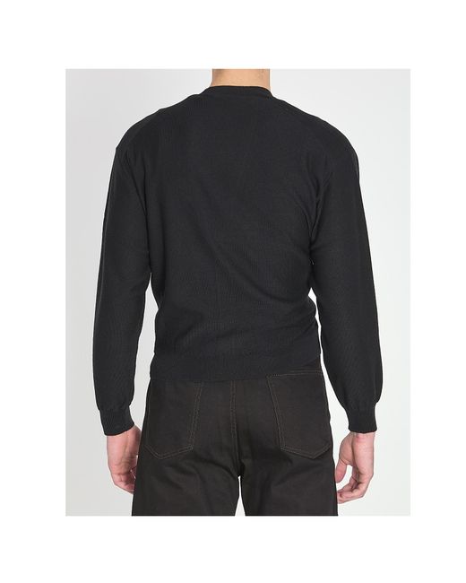Lemaire Black Relaxed Twisted Cardigan for men