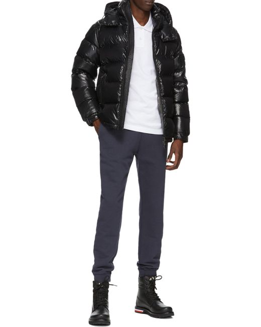 Moncler Black Maya Hooded Jacket for men