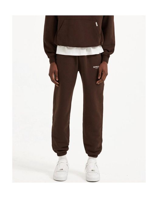 Represent Brown Logo-Print Joggers for men