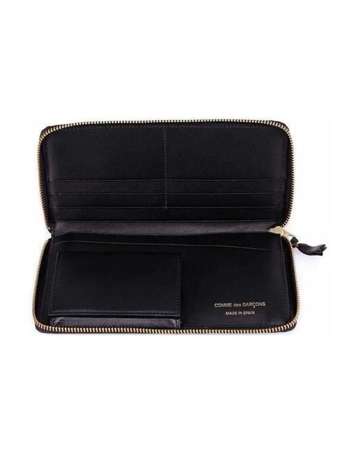 Comme des Garçons Black Comme Des Garçons Wallet Zip Around Logo Wallet for men