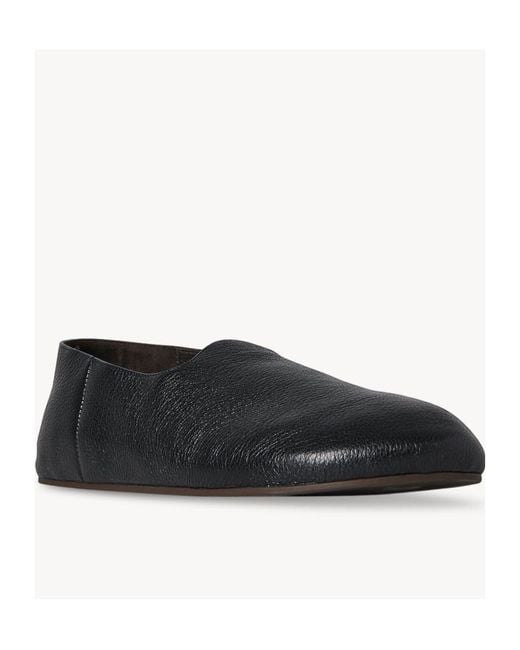 The Row Black Hugh Slippers for men
