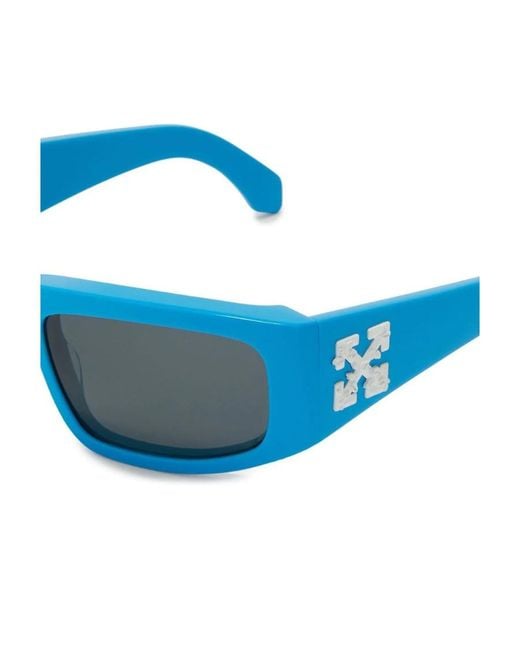 Off-White c/o Virgil Abloh Blue Joseph Rectangular Frame Sunglasses for men
