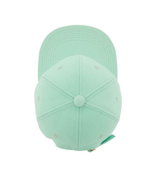 Stella McCartney Green Logo Embroidered Baseball Cap