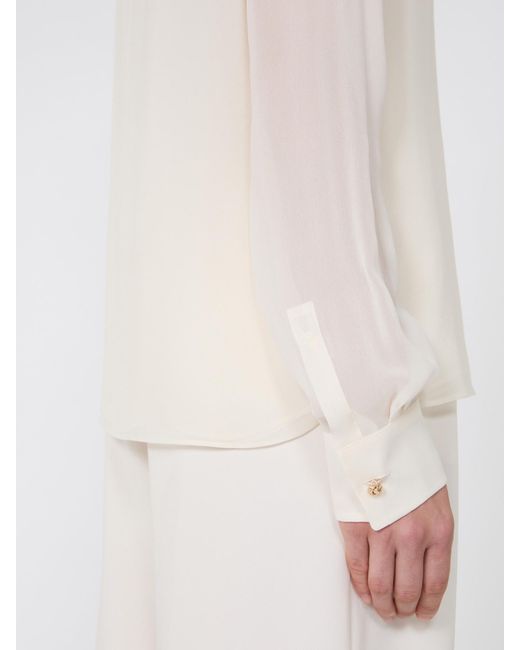 Max Mara White Studio Long-Sleeved Blouse