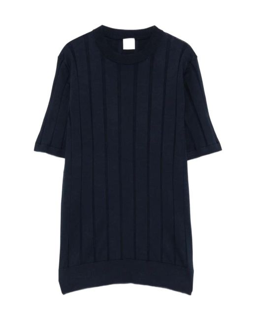 Eleventy Blue Crew-Neck T-Shirt for men