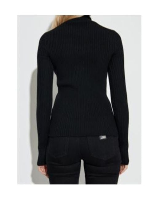 Dolce & Gabbana Black Dg Logo Plaque Turtleneck Sweater