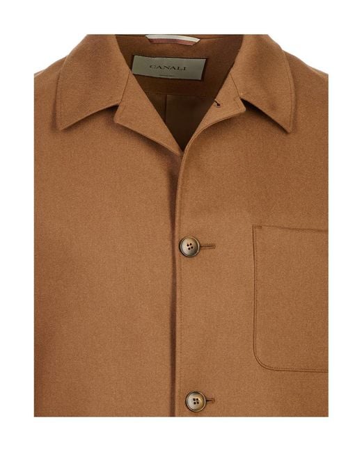 Canali Brown Patch-Pocket Jacket for men